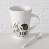 Tasse Boltze home avec motif maison avec cuillère 330ml