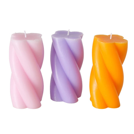 Boltze home bougie bougie pilier torsadée h14cm dia 7cm