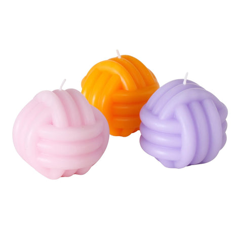 Boltze home bougie noeud forme noeud h8cm dia 8.5cm