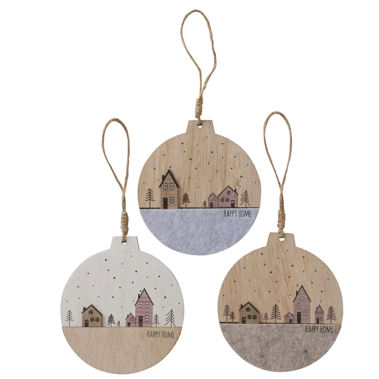 Boltze home déco suspendue maisons en bois 13cm