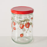 Boltze home pot de conservation fraise 500ml verre