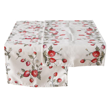 Boltze home chemin de table fraise 'emily' polyester 40x142cm 2 assortis