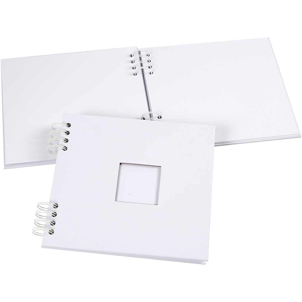 Creativ company Album à spirales, format 20x20 cm, 250 g, blanc, 1 pièce