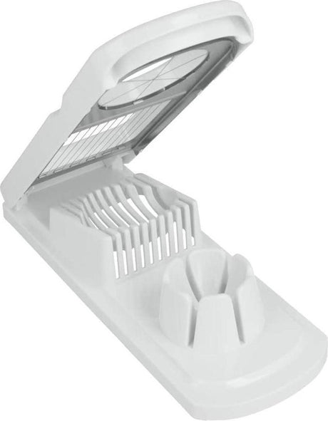 Coupe-oeuf Metaltex double plastique inox sur carte