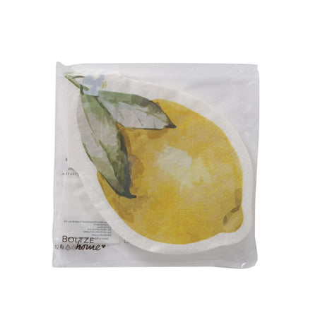 Boltze home serviettes citron 12 pièces papier