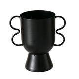 Boltze home pot de fleur h16 métal noir mat