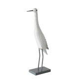 Boltze home statue oiseau métal blanc h55 cm