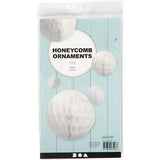Pompon en papier Creativ company, d 8 cm, blanc, 10 pièces, 1 boîte
