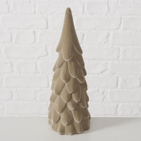 Boltze home image Sapin de Noël beige lot de 2 velours