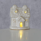 Boltze home déco maison cristo pierre avec LED h7cm blanc