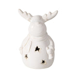 Boltze home figurine cerf cristo pierre avec LED h13cm