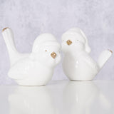 Boltze maison oiseau ville dolomite h9cm blanc