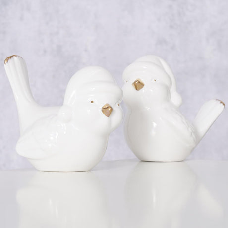 Boltze maison oiseau ville dolomite h9cm blanc