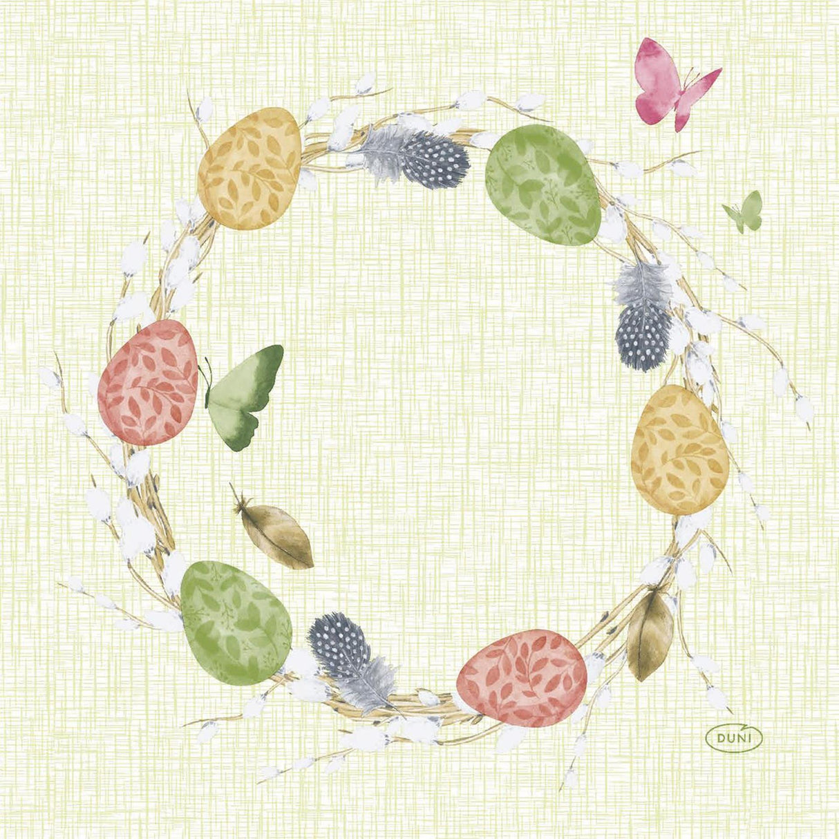Serviettes Duni joyeux printemps 20 pièces 33 x 33 cm | 12 pièces