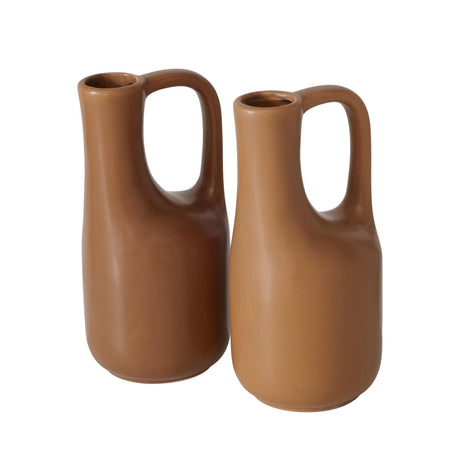 Boltze home vase pierre marron h18,2cm