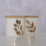 Pot de rangement Boltze home avec feuille d'or 5x5cm