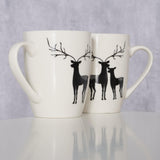 Boltze home tasse renne h10,5cm noir et blanc
