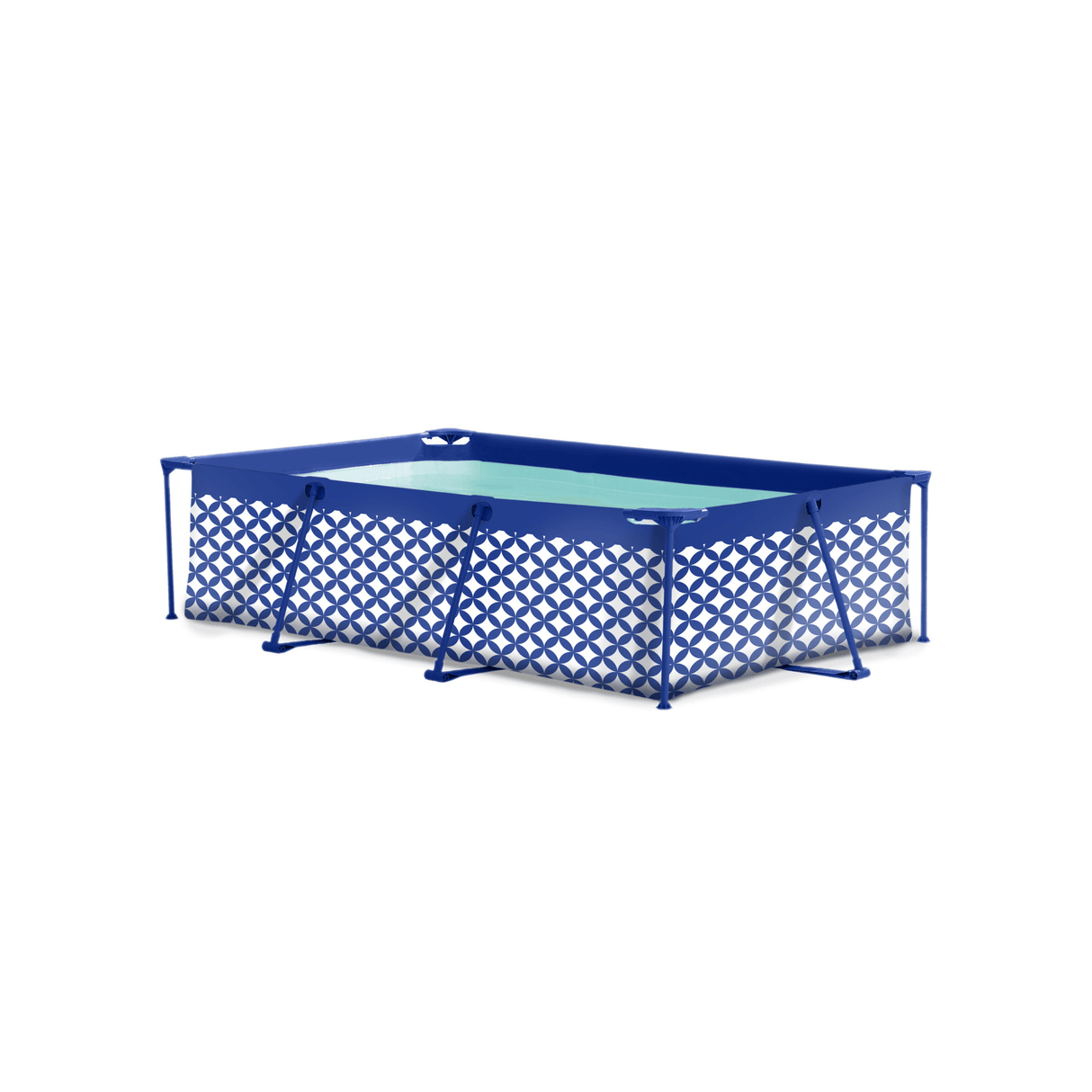 Élégance | piscine hors sol bleu foncé blanc 260x160x65 cm