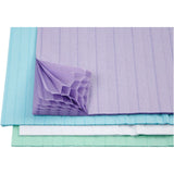 Papier nid d'abeille Creativ company, feuille 28x17,8 cm, bleu clair, vert, violet, blanc, 4x2 feuilles 1 boîte