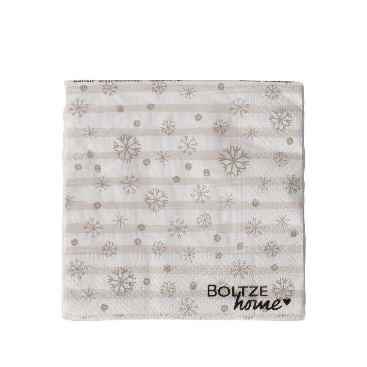 Boltze home serviettes flocon de neige 33cm 20 pièces