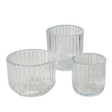 Boltze home photophore verre transparent set a 3
