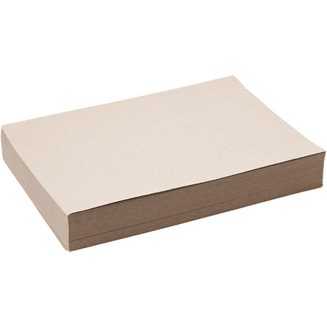 Papier recyclé Creativ company, a4, feuille 210x297 mm, 100 gr, gris brun, 250 feuilles 1 boîte