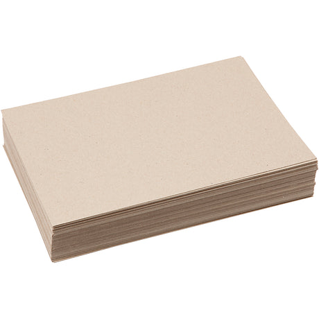 Carton recyclé Creativ company, a4, feuille 210x297 mm, 225 gr, gris marron, 125 feuilles 1 boîte