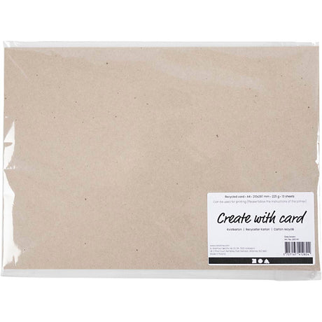 Creativ Company recyclé Carton 225gr A4, 10 feuilles