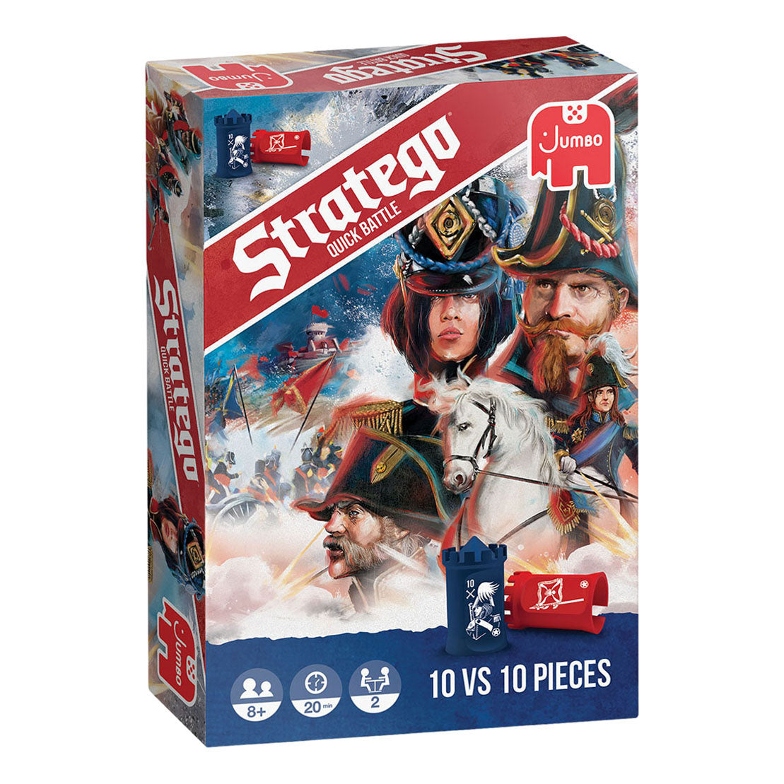 Jeu de cartes Jumbo Stratego Bataille rapide | 2 pièces