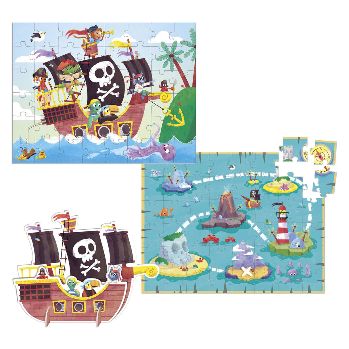 Jumbo Golua Jigsaw Puzzle xxl Piraten, 48st.