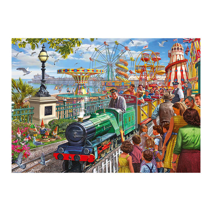 Puzzle faucon géant - s'amuser au bord de la mer, 1000 pcs.