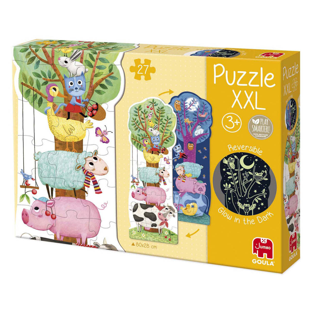 Puzzle réversible Jumbo goula xxl ferme jour et nuit, 27 pcs.