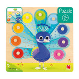 Jumbo goula - puzzle en bois paon, 9 pcs.