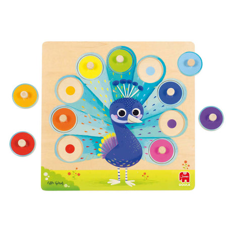 Jumbo goula - puzzle en bois paon, 9 pcs.