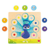 Jumbo goula - puzzle en bois paon, 9 pcs.