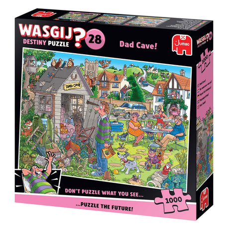 Wasgij destiny 28 puzzle - la grotte de l'homme à papa, 1000 pcs.