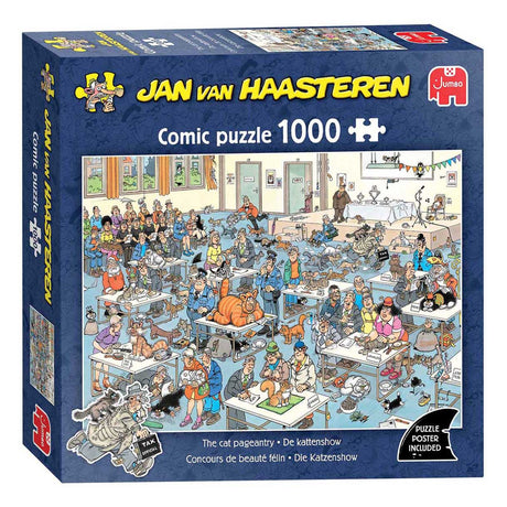 Puzzle Jan van Haasteren - l'exposition féline - 1000 pcs.