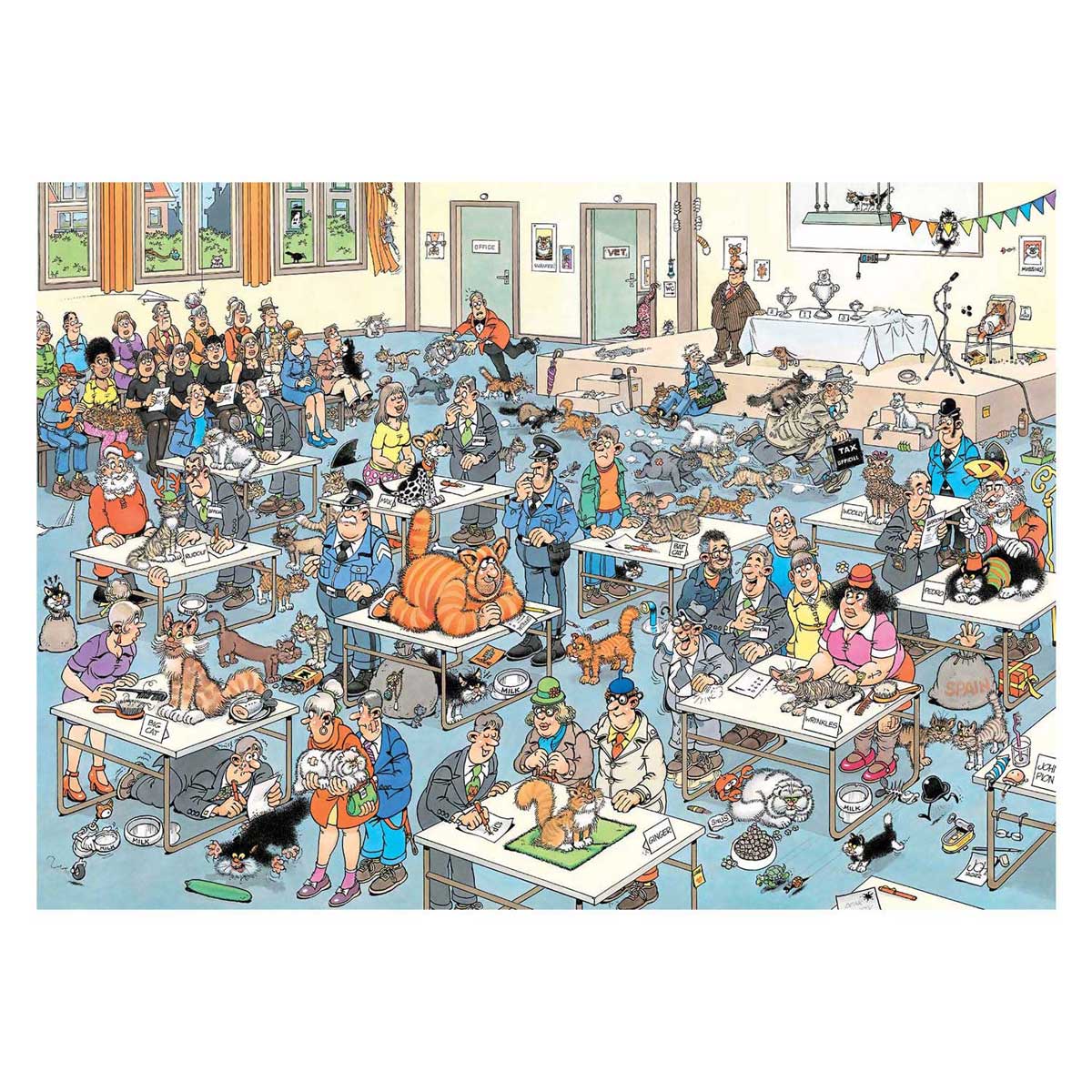 Puzzle Jan van Haasteren - l'exposition féline - 1000 pcs.