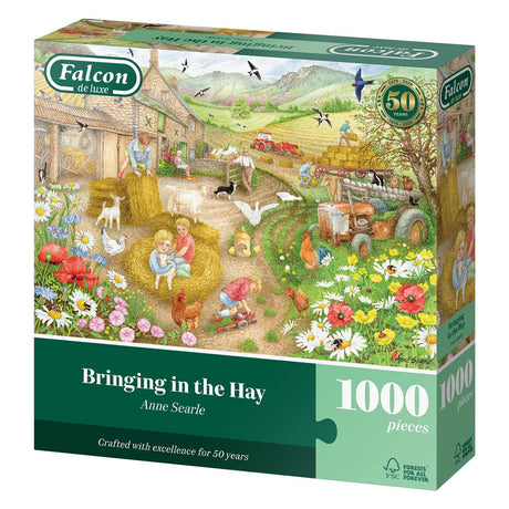 Jumbo falcon puzzel - bringing in the hay 1000 stukjes - educatief speelgoed.