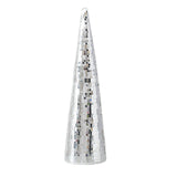 Boltze home miroir disco sapin de Noël en verre h39cm