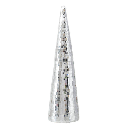 Boltze home miroir disco sapin de Noël en verre h39cm
