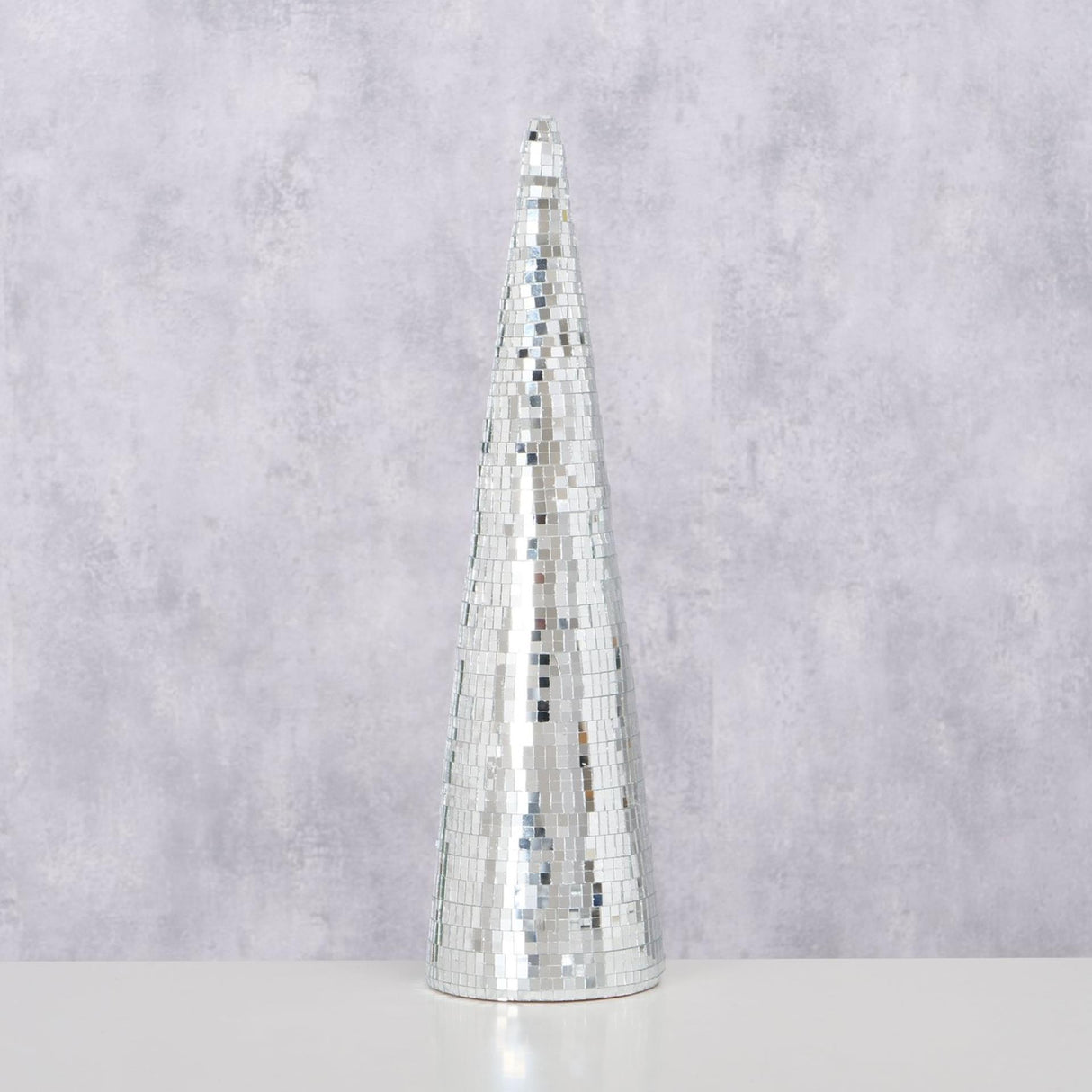 Boltze home miroir disco sapin de Noël en verre h39cm