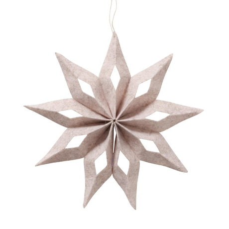 Étoile de maison Boltze en feutre d30cm