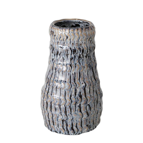 Boltze home vase carpeto dia12x19.5cm porcelaine glaçure réactive