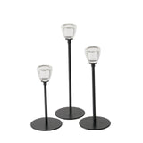 Boltze home bougeoir noir 3 pièces ø7cm