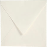 Enveloppes Creativ company, format enveloppe 16x16 cm, 120 gr, blanc cassé, 50 pièces 1 boîte