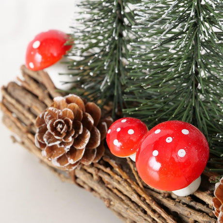 Boltze pièce de Noël décorative pour la maison conte de fées 20,6x7,3x17cm plastique bois enneigé