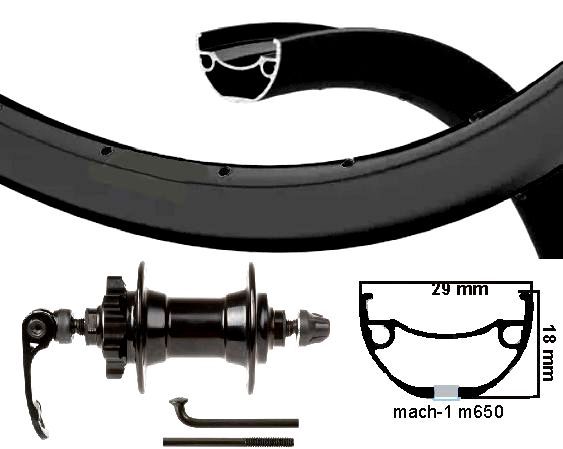 KGS Vorderrad 28 Zoll (622) MAC1-M650 + Spaak Zw Cass Scheibe 6 Bolt