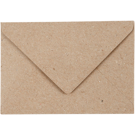 Enveloppe recyclée Creativ company, format enveloppe 7,8x11,5 cm, 120 gr, naturel, 50 pièces 1 boîte