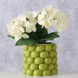 Boltze home pot de fleur lime dia16x14cm porcelaine vert